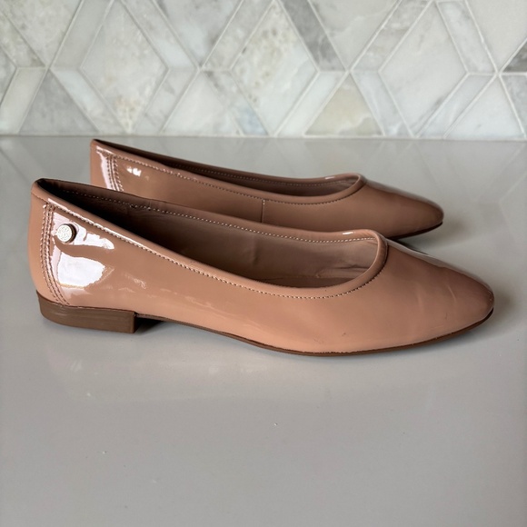 Vince Camuto Patent Ballet Flat Flats Tan Size 5 - Picture 3 of 6